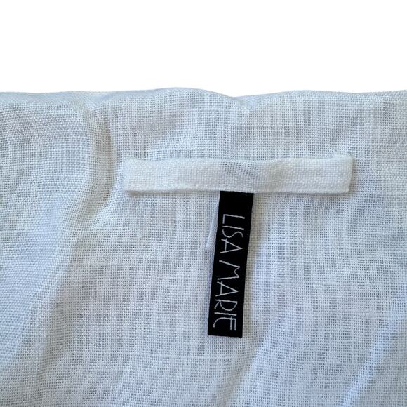 Lisa Marie Fernandez Ric Rac Linen Dress White Pink - Picture 3 of 8